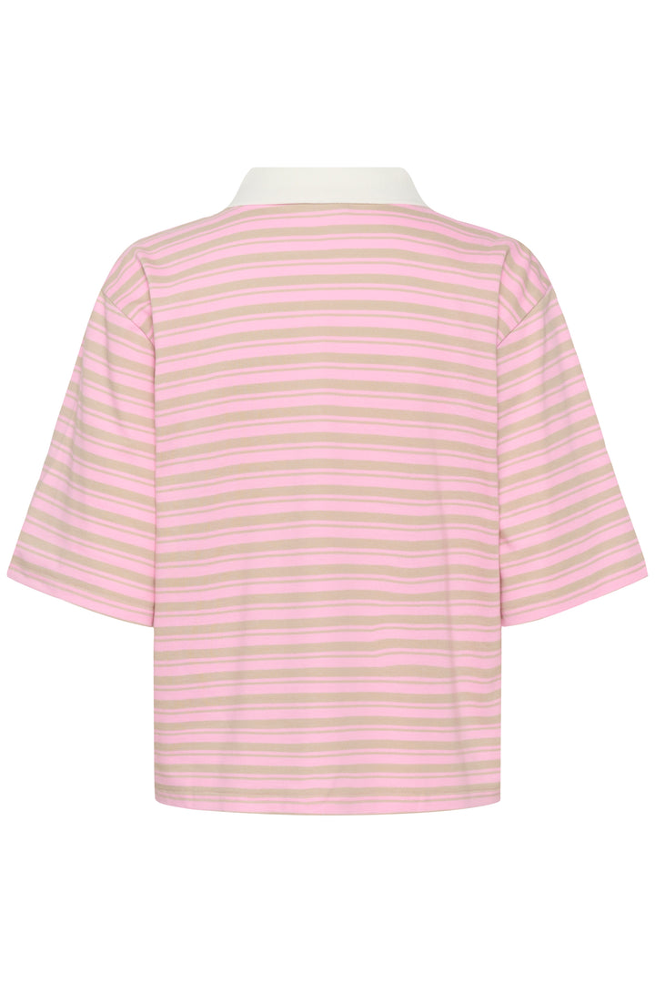 Miala Fine-Striped Polo T-shirt - Organic Cotton