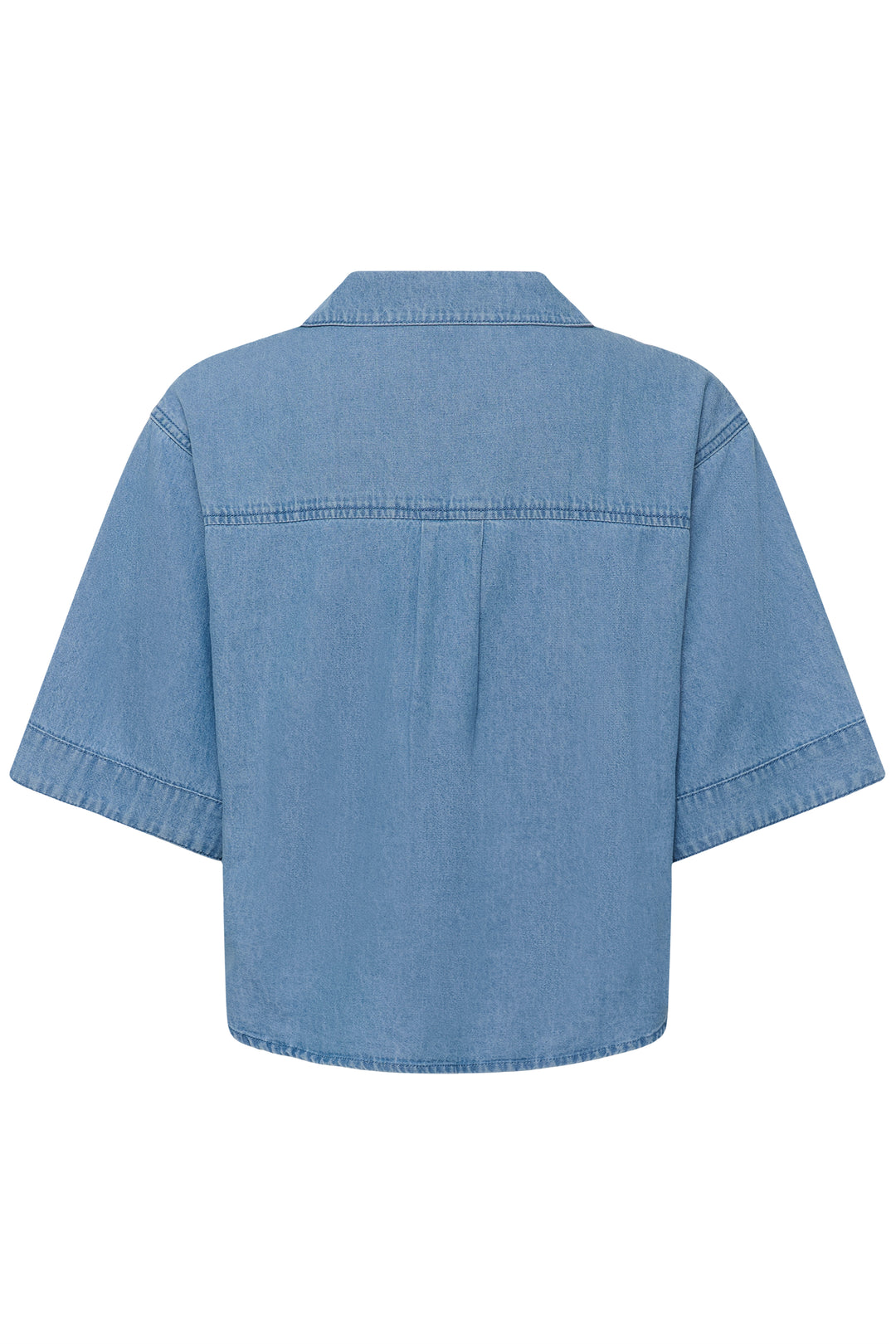 Chemise en denim souple Jade – Manches courtes et 100% coton