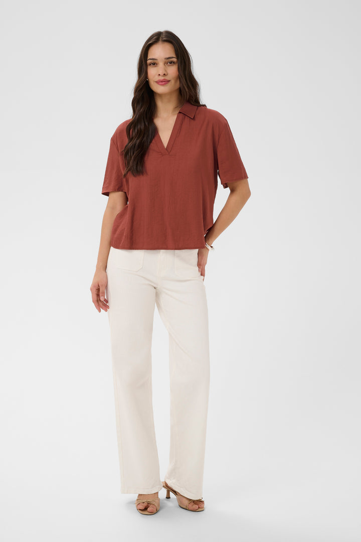 Blouse à encolure en V Emily - Coupe ample