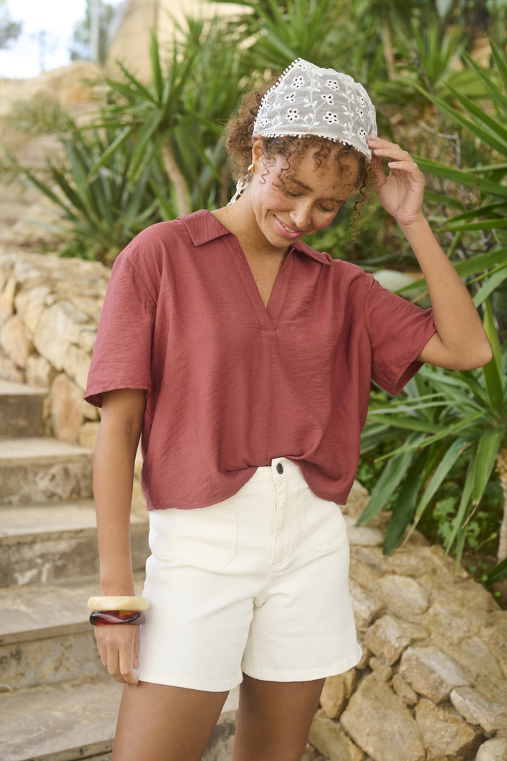 Blouse à encolure en V Emily - Coupe ample