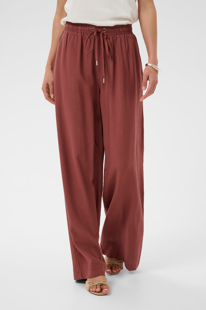 Pantalon large décontracté Emily - Taille haute élastique