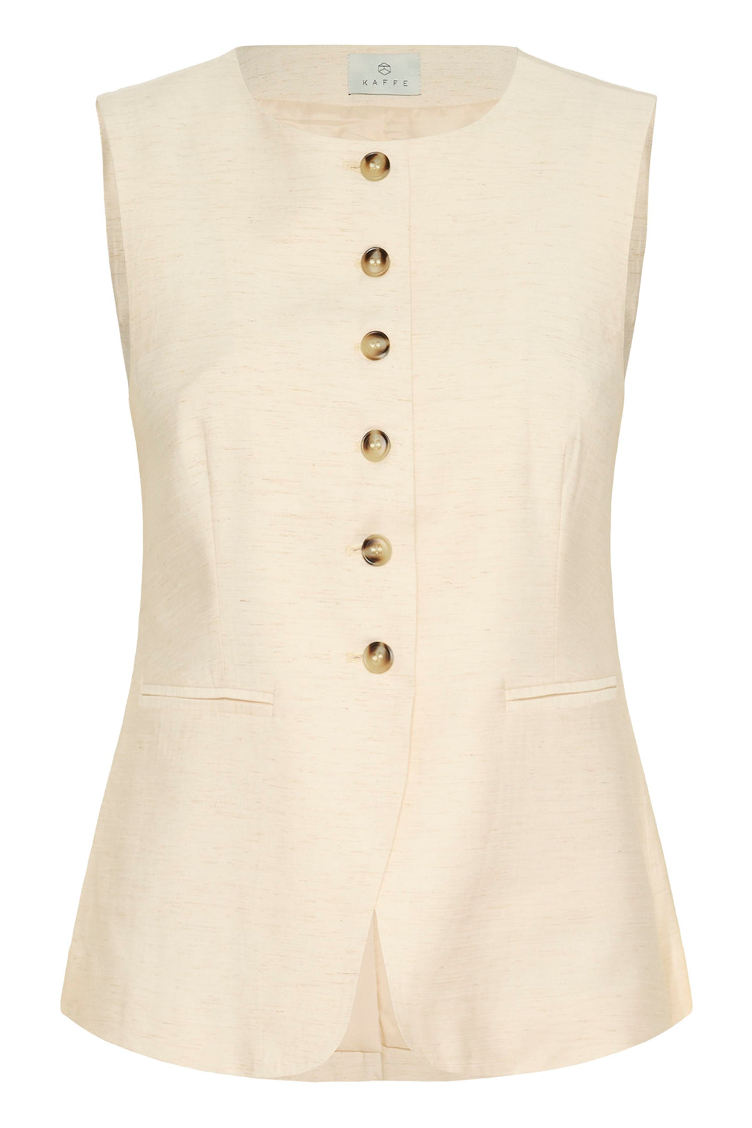 Veste tailleur sans manches Annetta - Boutons contrastants