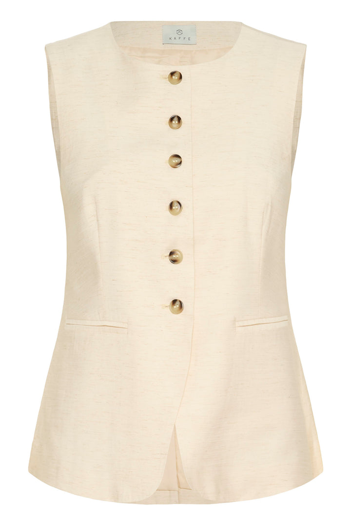 Veste tailleur sans manches Annetta - Boutons contrastants