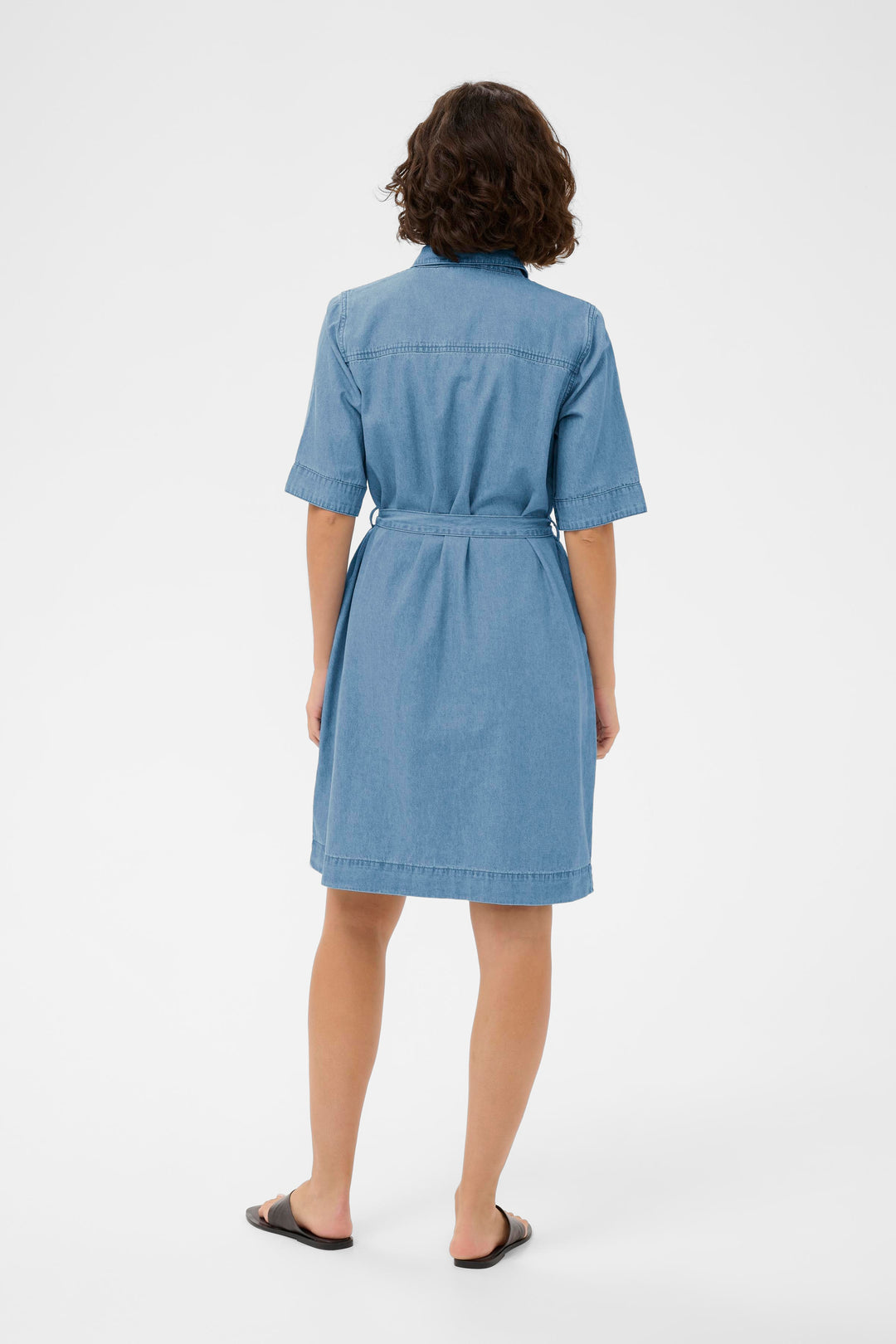 Robe en coton Jade - Coupe évasée et taille cintré