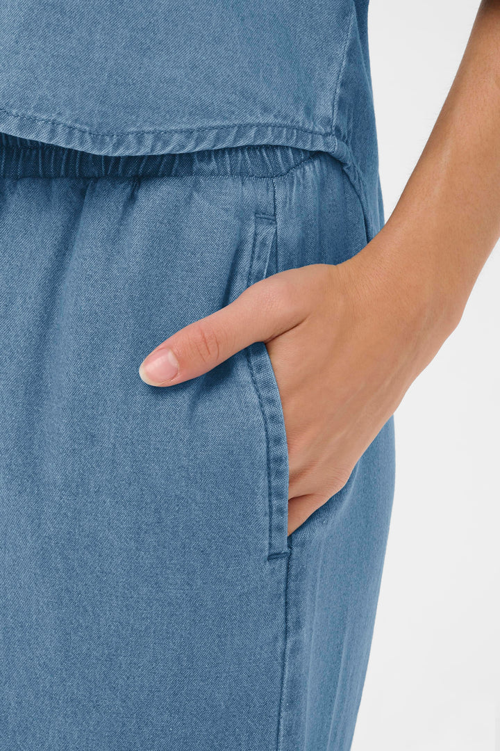 Pantalon large à taille haute Jade - 100% coton