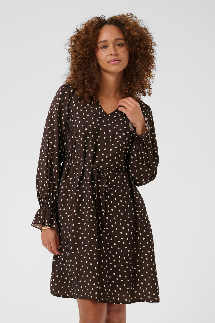 La robe à pois Dotte - À manches longues et ceinture amovible