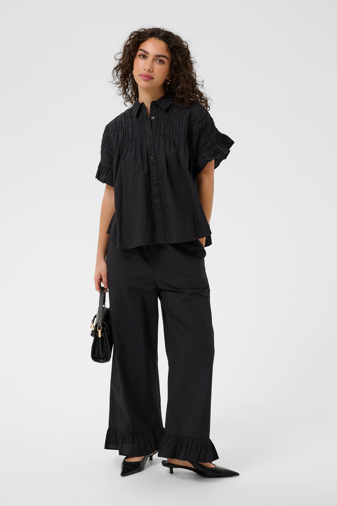 La chemise Verdina - En coton avec détails froncés