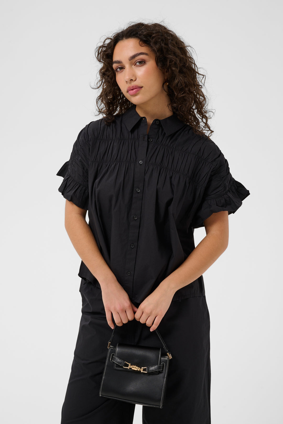 La chemise Verdina - En coton avec détails froncés