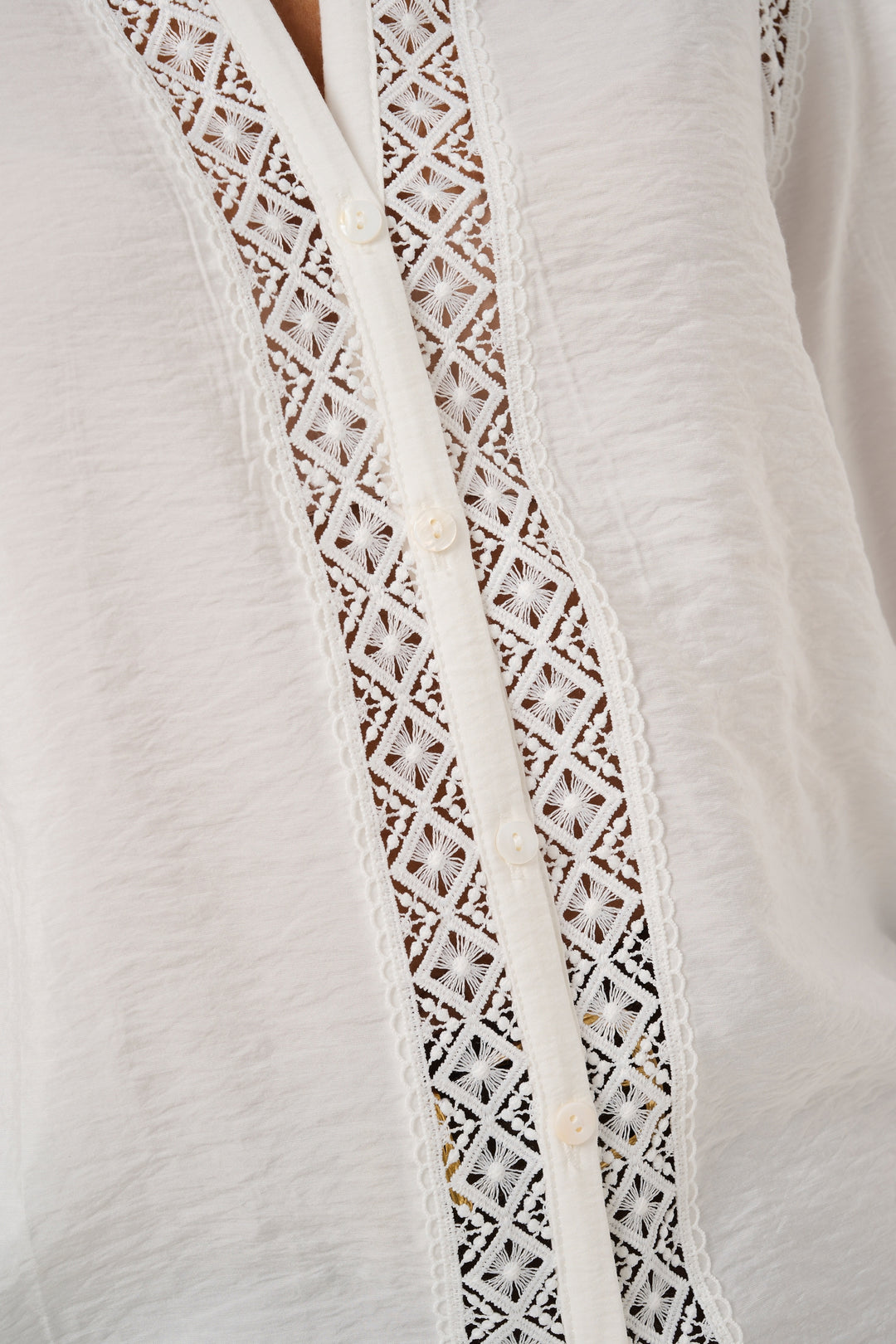 Blouse à manches longues Delia - Détails de dentelle