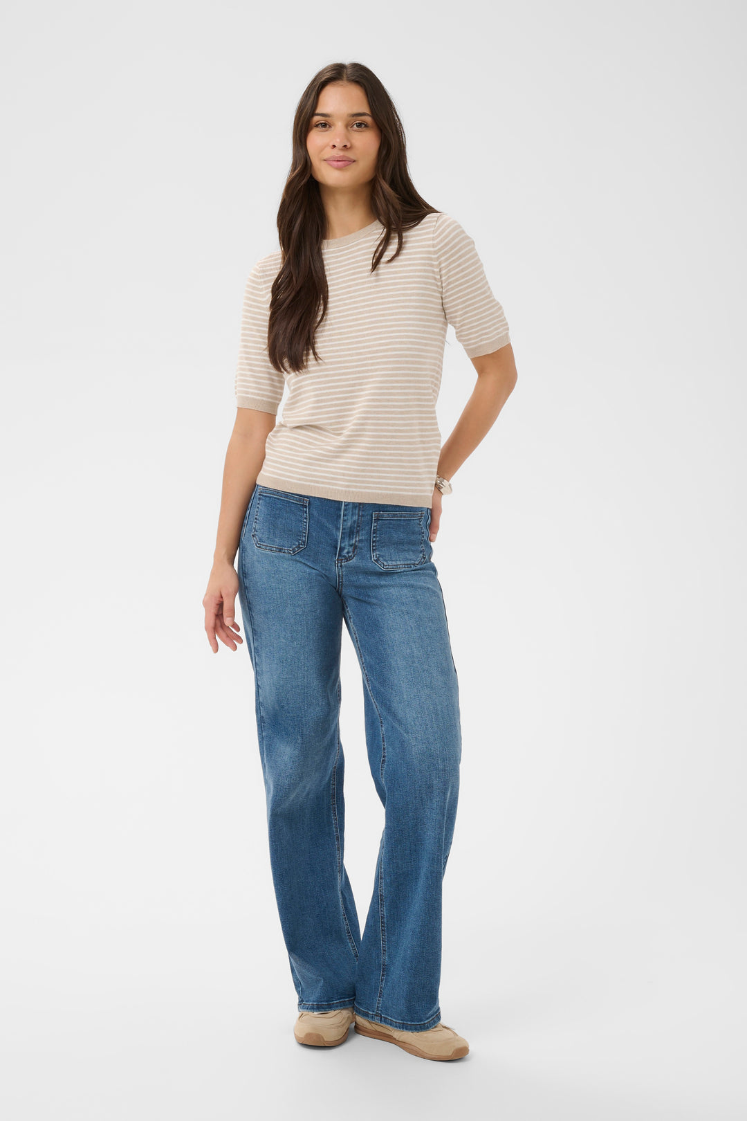 Pull à fines rayures Lizza - Silhouette épurée et confort quotidien