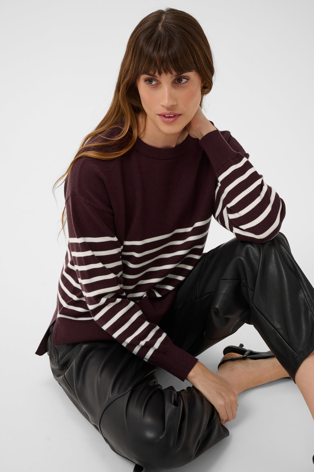 Pull en tricot fin de viscose écoresponsable Limone - Avec encolure ronde et manches longues