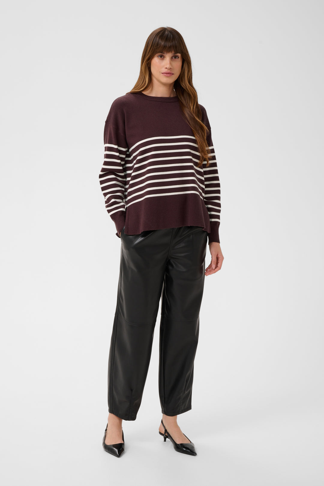 Pull en tricot fin de viscose écoresponsable Limone - Avec encolure ronde et manches longues
