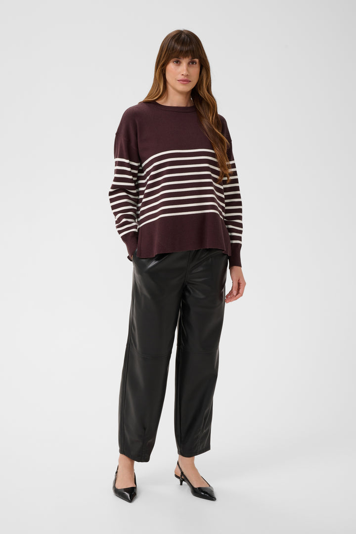 Pull en tricot fin de viscose écoresponsable Limone - Avec encolure ronde et manches longues
