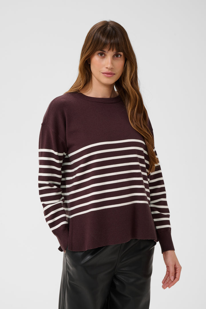 Pull en tricot fin de viscose écoresponsable Limone - Avec encolure ronde et manches longues