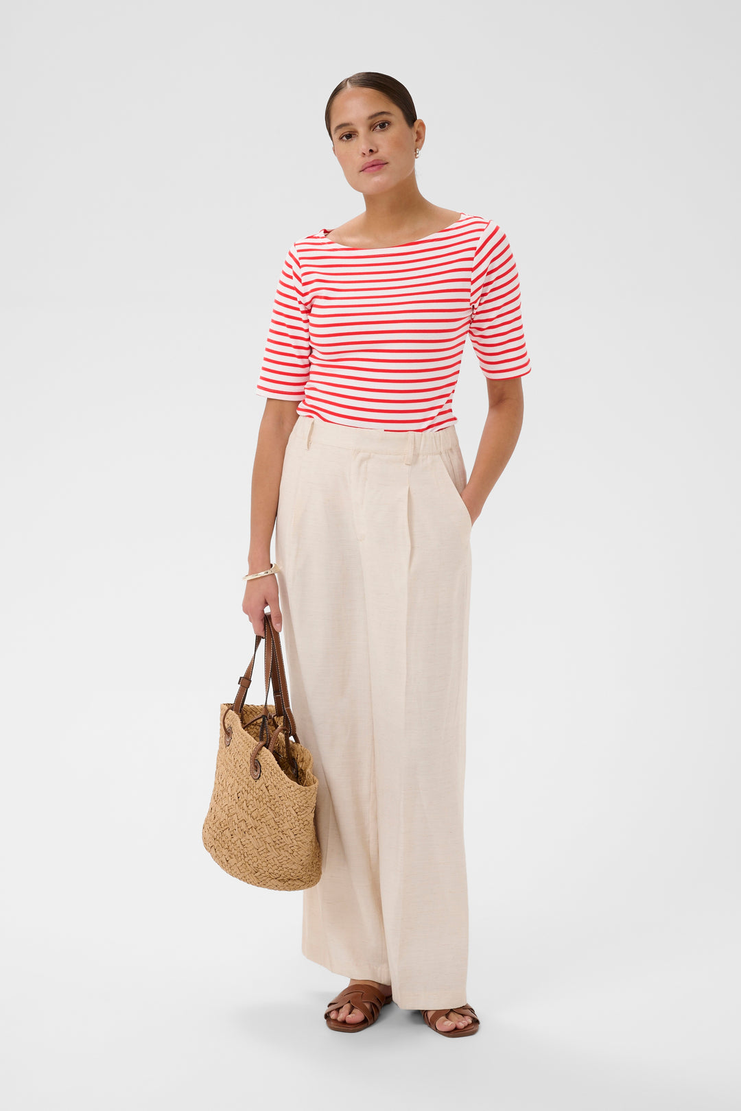 T-shirt col bateau Liddy – Rayé et ajusté