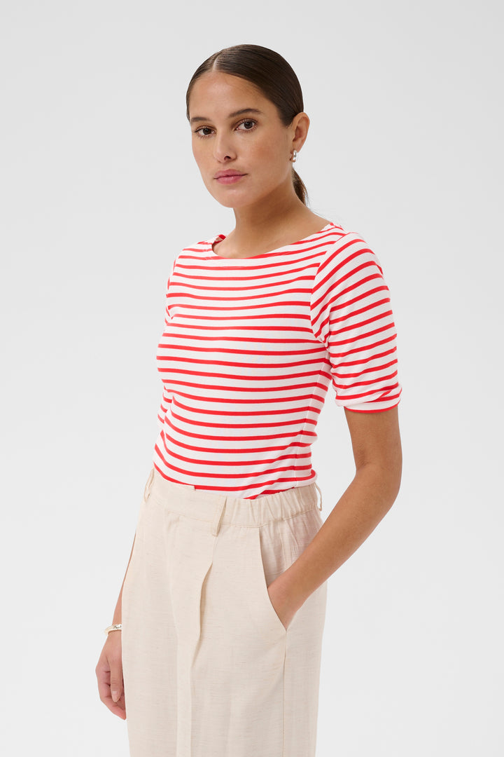 T-shirt col bateau Liddy – Rayé et ajusté