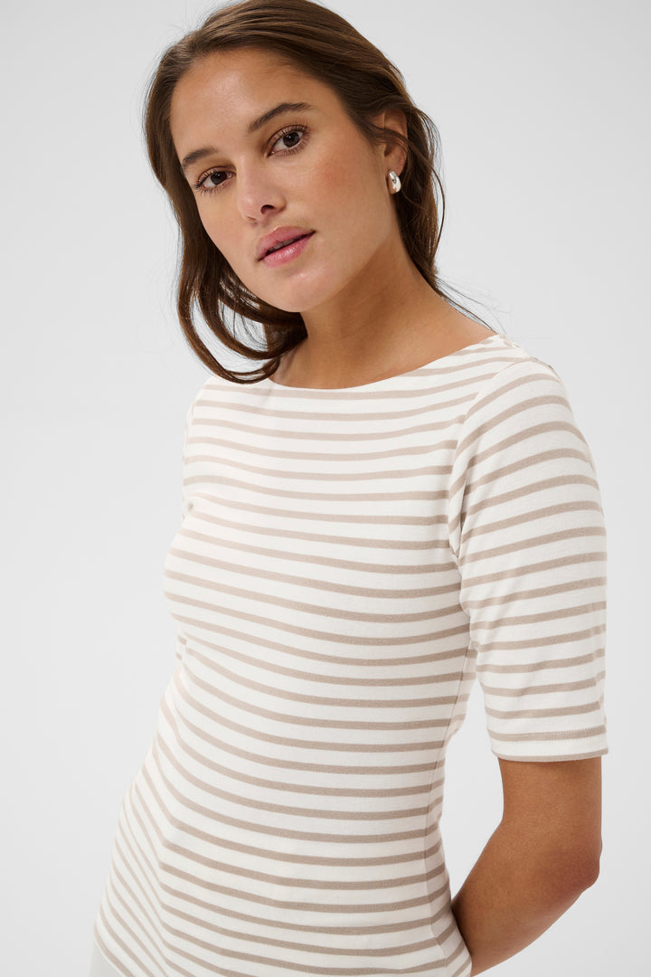 T-shirt col bateau Liddy – Rayé et ajusté
