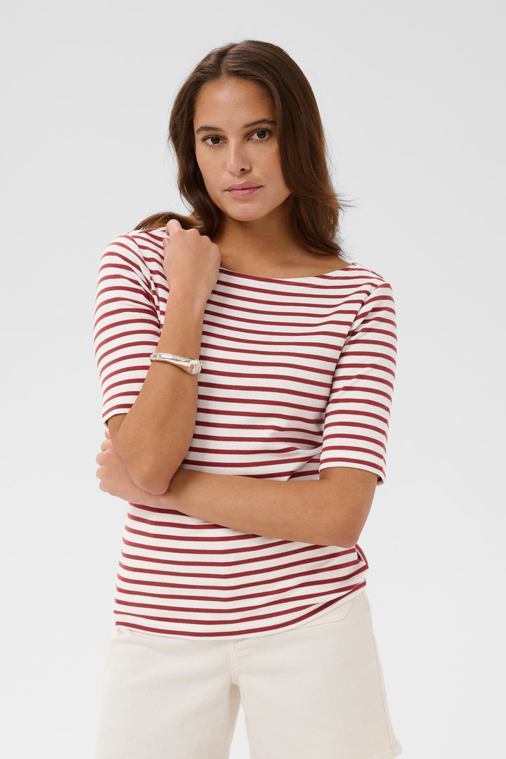 T-shirt col bateau Liddy – Rayé et ajusté