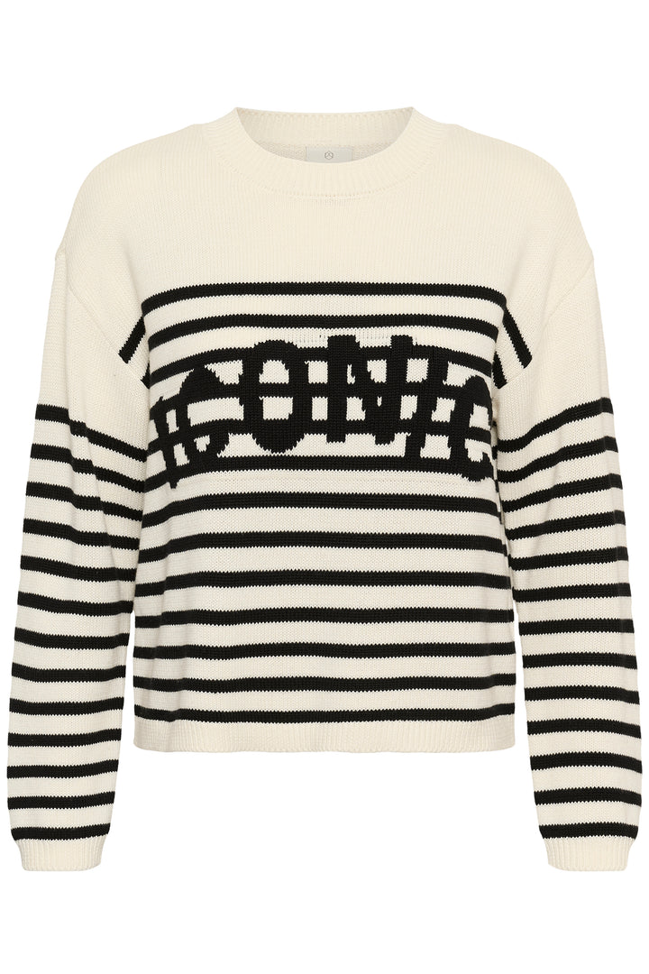 Chandail en tricot de coton mélangé Sus - Haut rayé à motif graphique