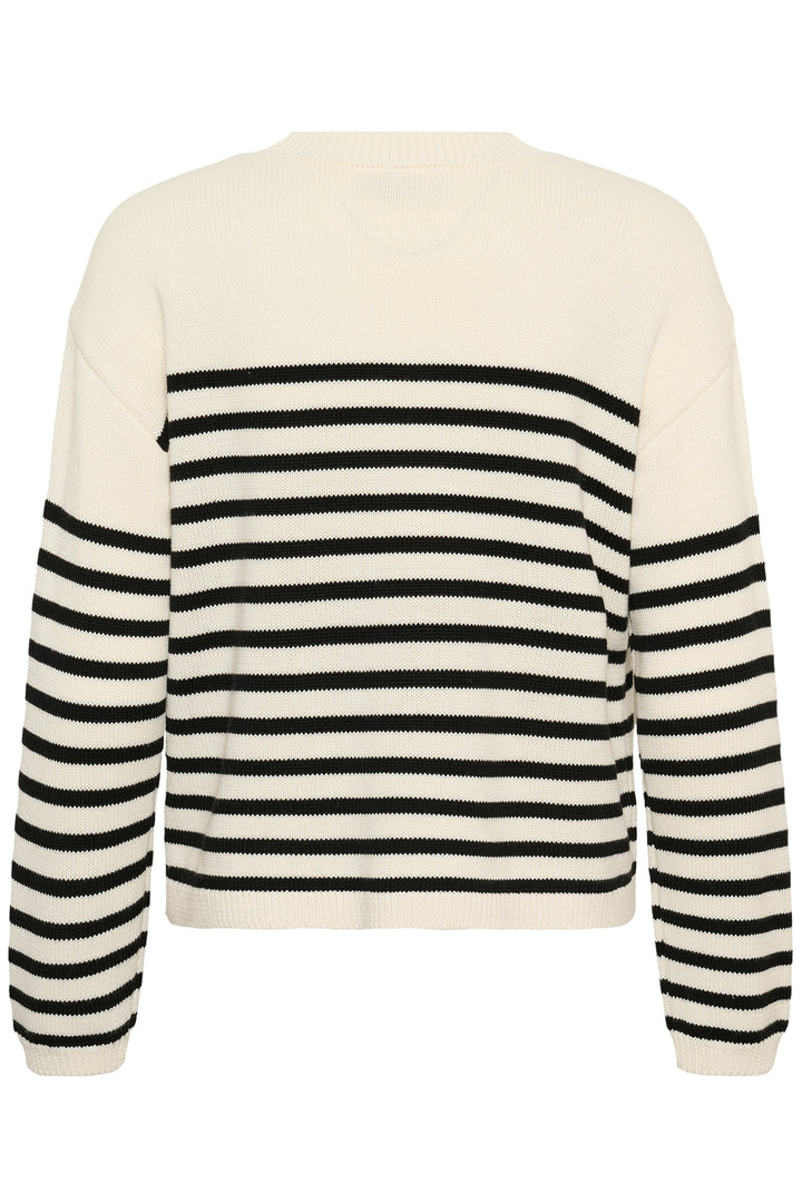 Chandail en tricot de coton mélangé Sus - Haut rayé à motif graphique