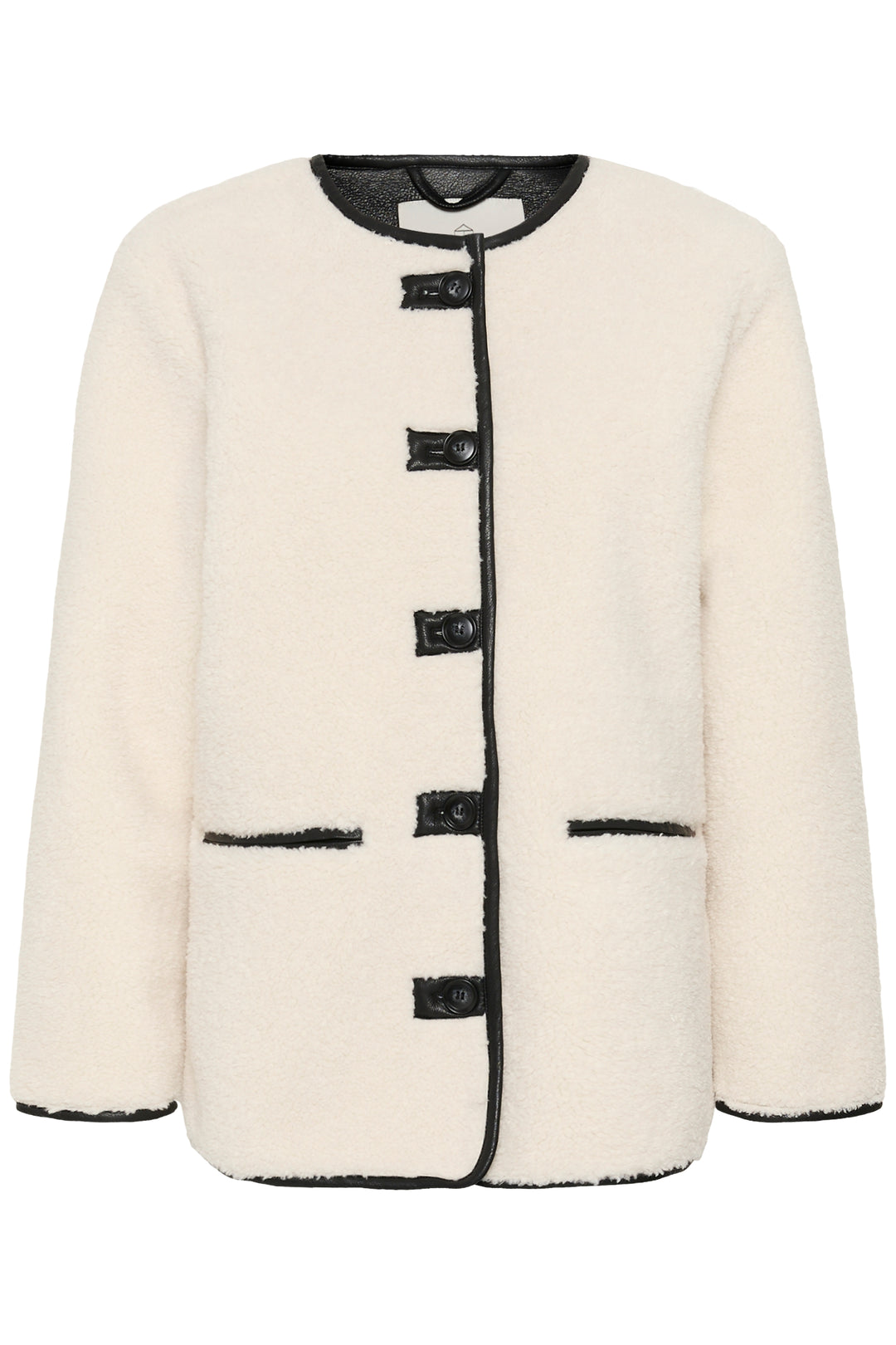 Manteau à bordures contrastantes Sandra - Coupe droite et généreuse