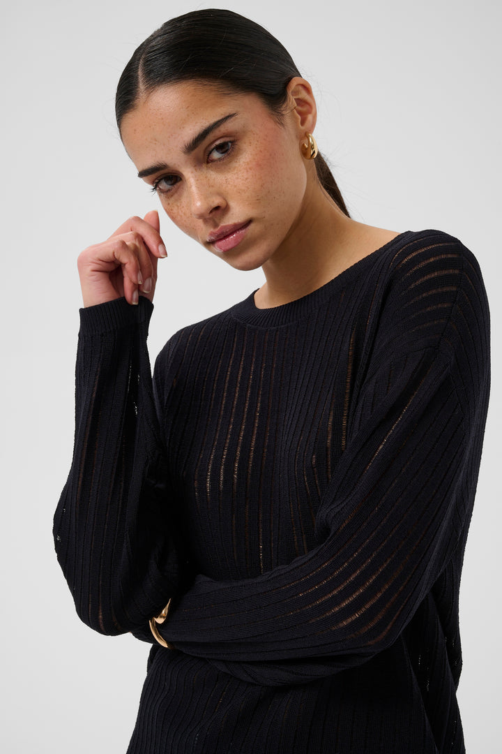 Chandail en tricot de fibres recyclées Abalina - Haut léger à maille