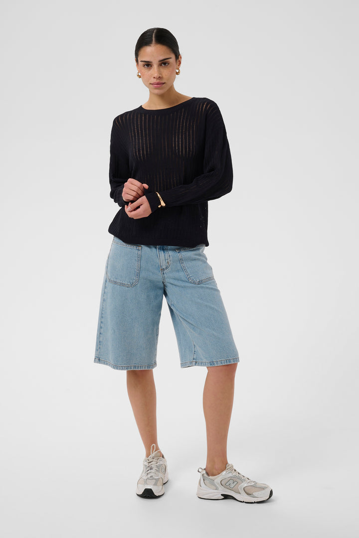 Chandail en tricot de fibres recyclées Abalina - Haut léger à maille