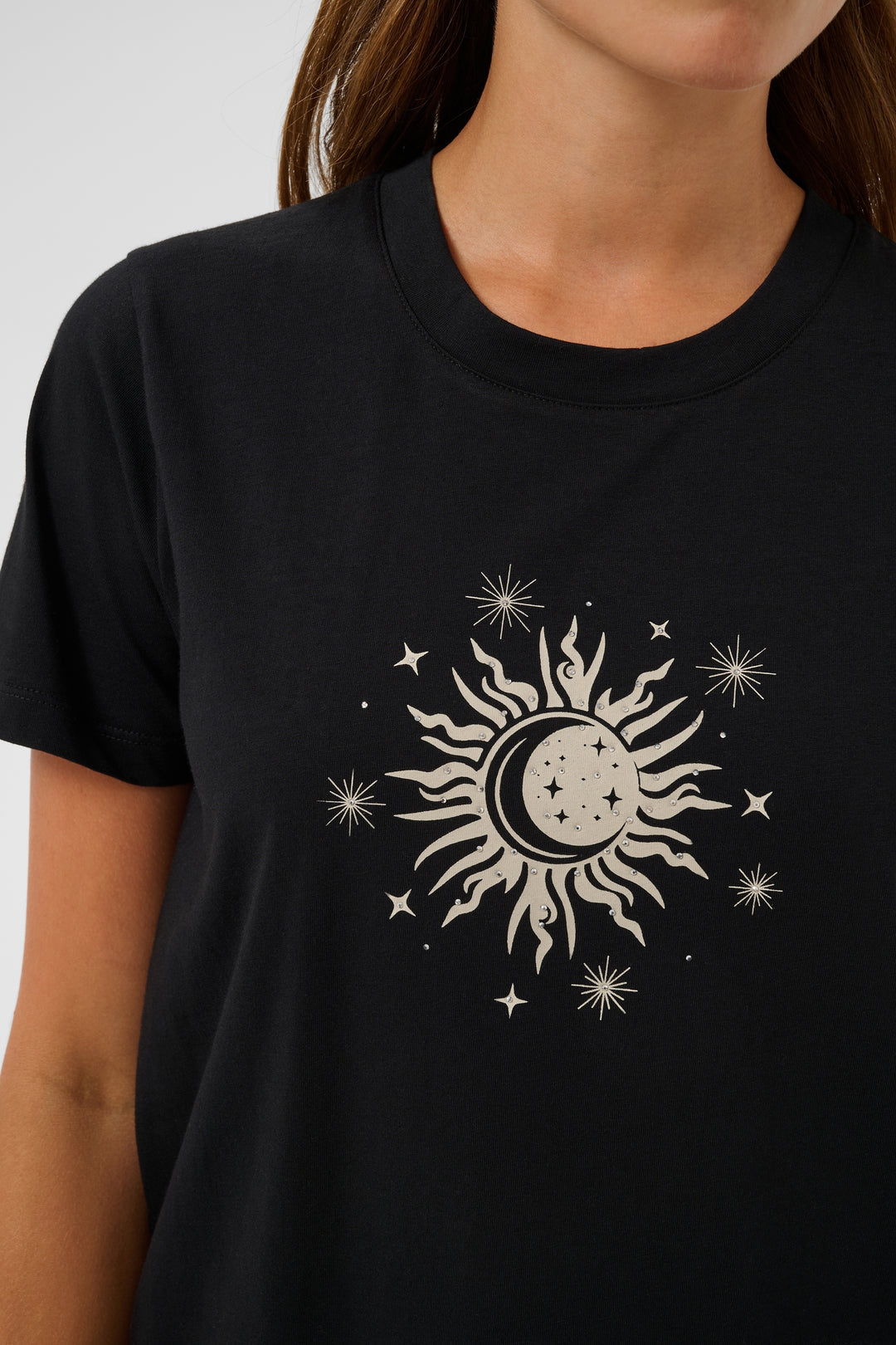 T-shirt en coton pur Joanna - Haut à imprimé céleste