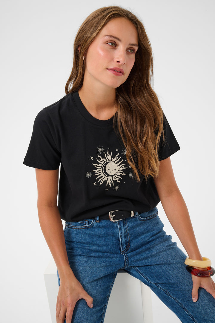 T-shirt en coton pur Joanna - Haut à imprimé céleste