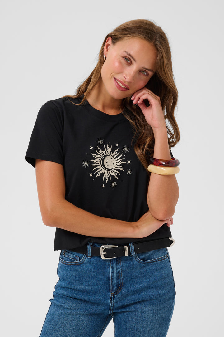 T-shirt en coton pur Joanna - Haut à imprimé céleste