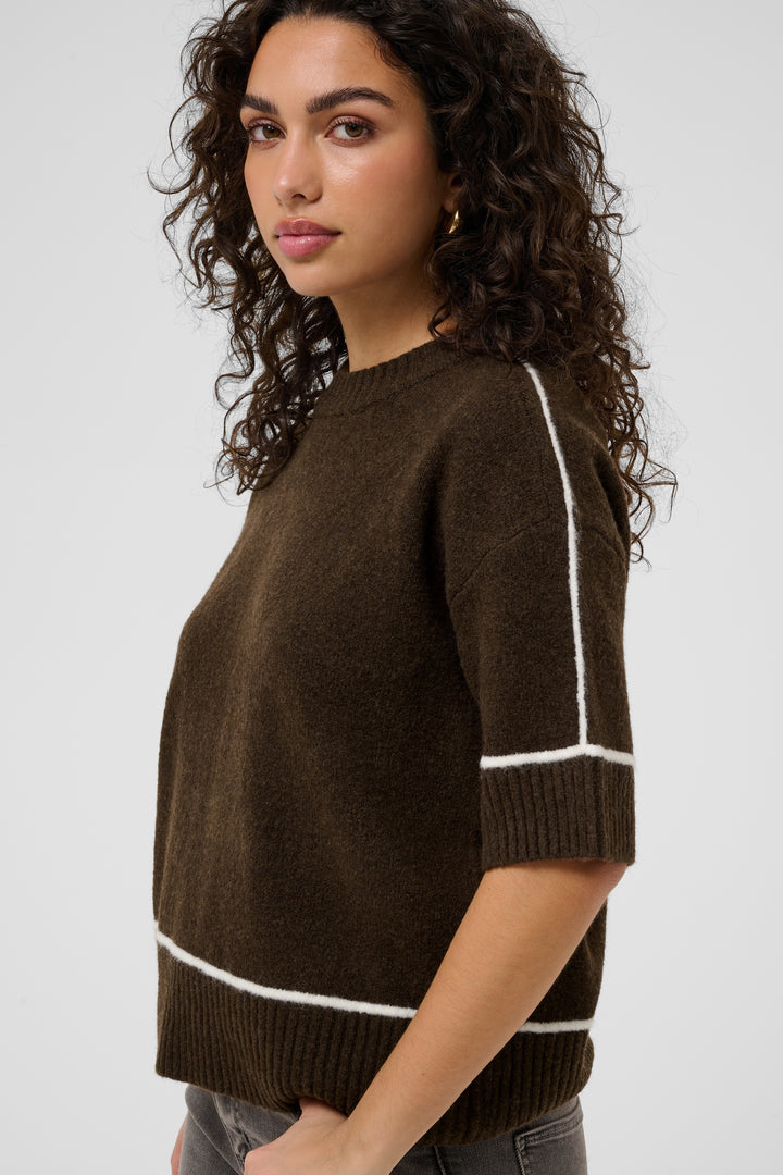 Chandail en tricot avec laine certifiée Kajinie - À manches mi-longues