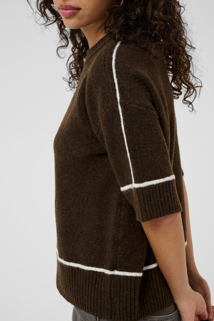 Chandail en tricot avec laine certifiée Kajinie - À manches mi-longues