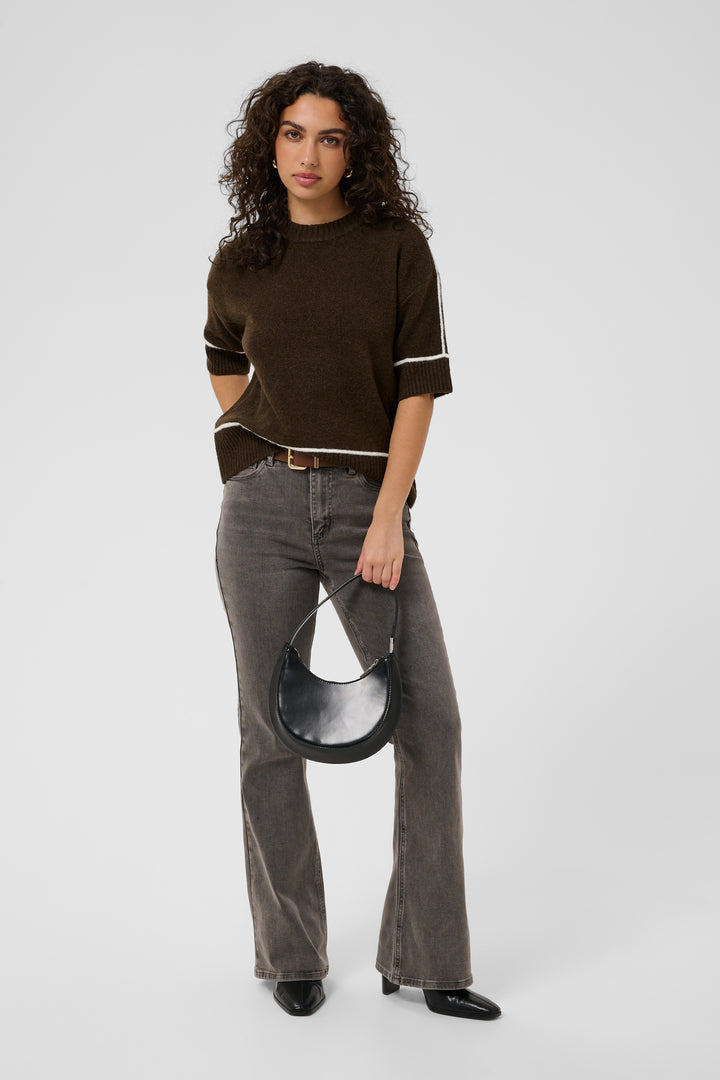 Chandail en tricot avec laine certifiée Kajinie - À manches mi-longues