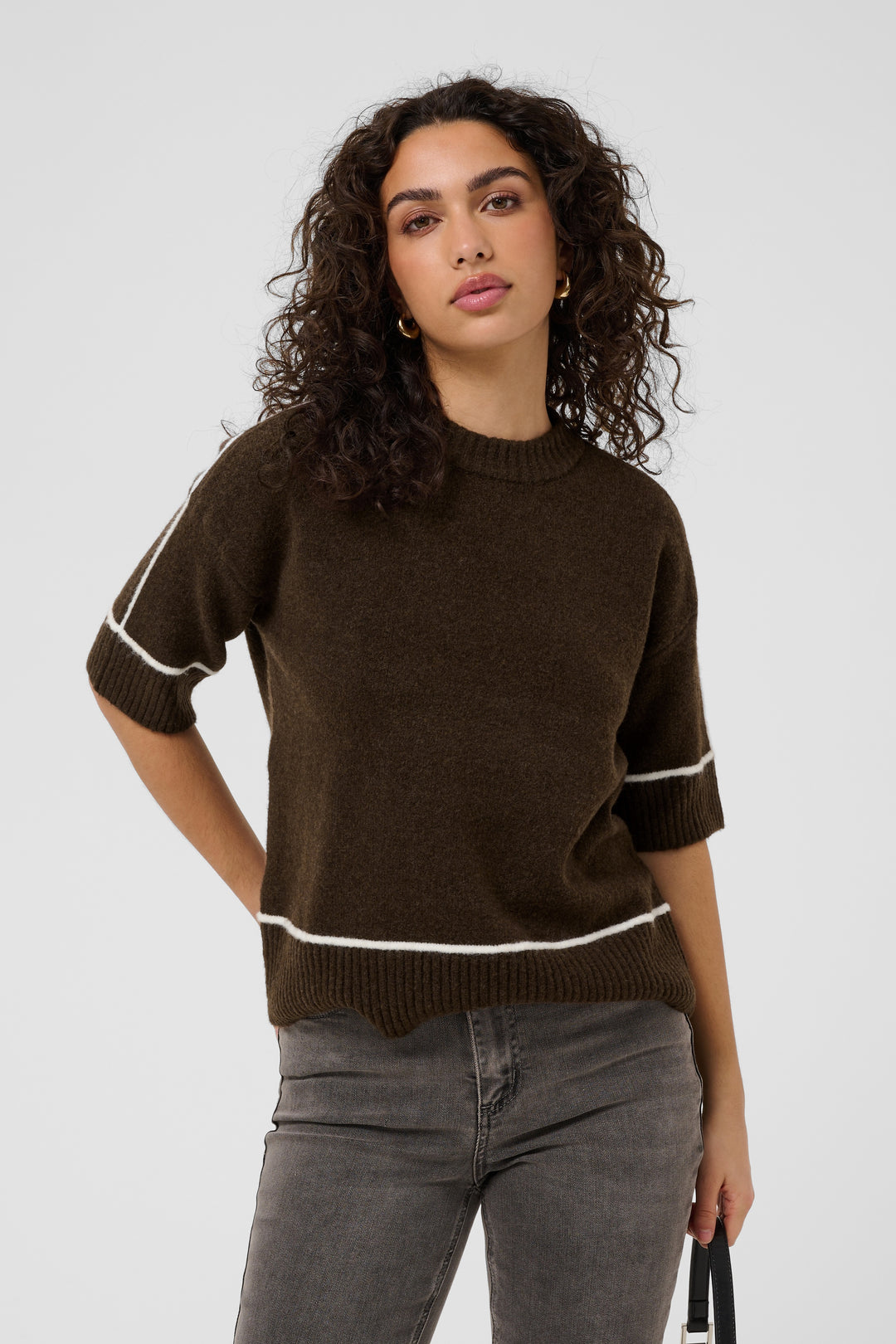 Chandail en tricot avec laine certifiée Kajinie - À manches mi-longues