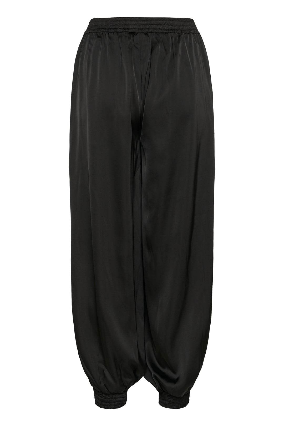 Pantalon fluide satiné Hill - Bas bouffant à taille et chevilles élastiques