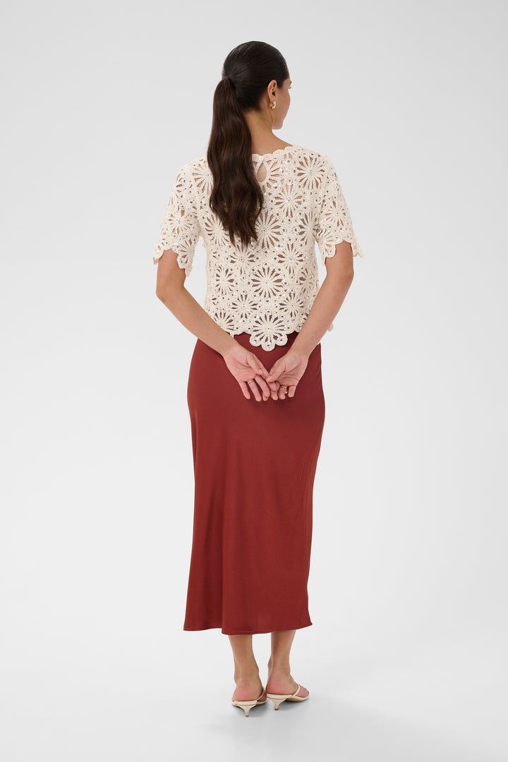Chandail en crochet fleuri Callista – 100% coton