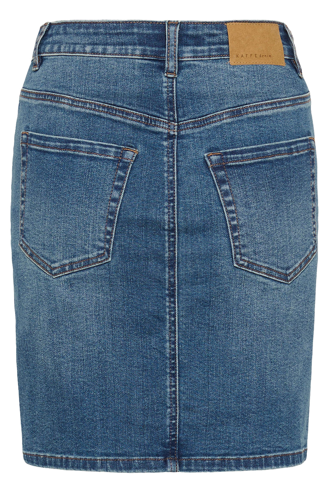 Jupe en jean taille haute Brook – Ajustée en denim extensible