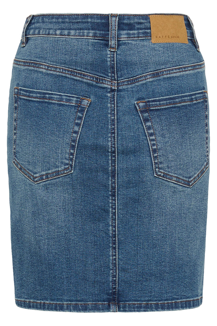 Jupe en jean taille haute Brook – Ajustée en denim extensible