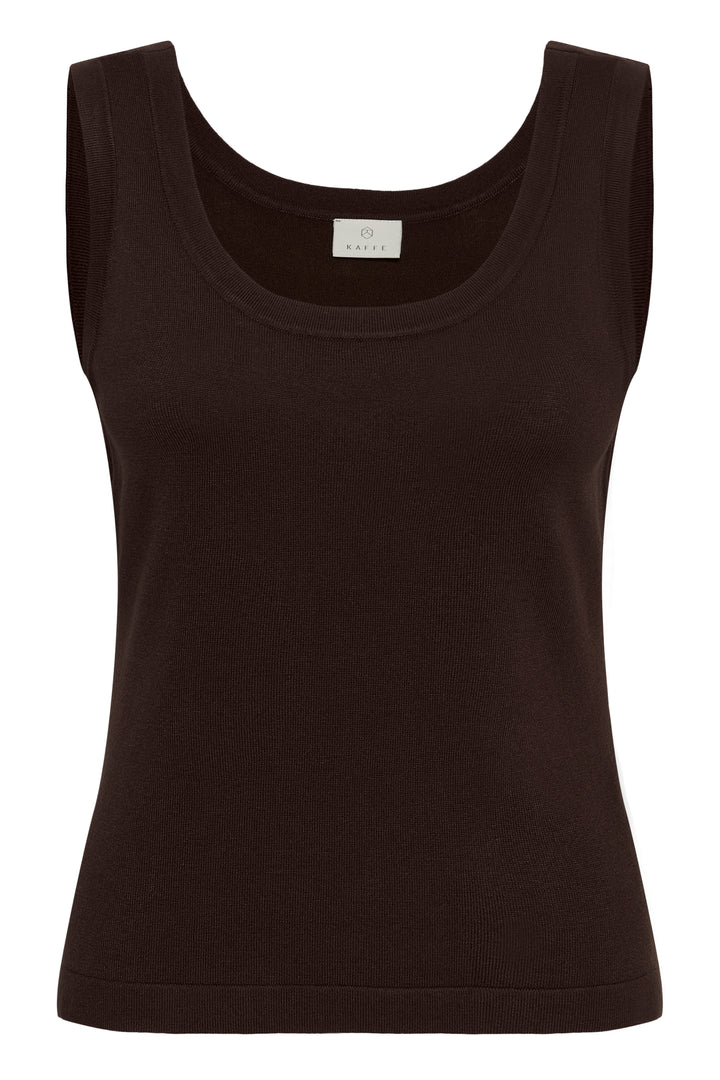 Camisole en tricot de viscose Ecovero Lizza -Soyeux à bordures contrastées