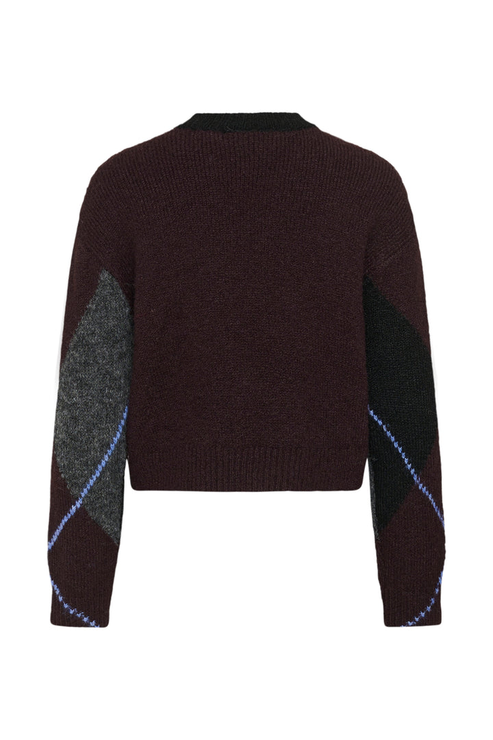 Pull en fibres recyclées mélangées Grith - Avec encolure ronde et manches longues