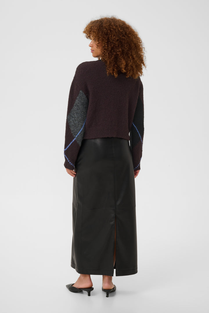 Pull en fibres recyclées mélangées Grith - Avec encolure ronde et manches longues
