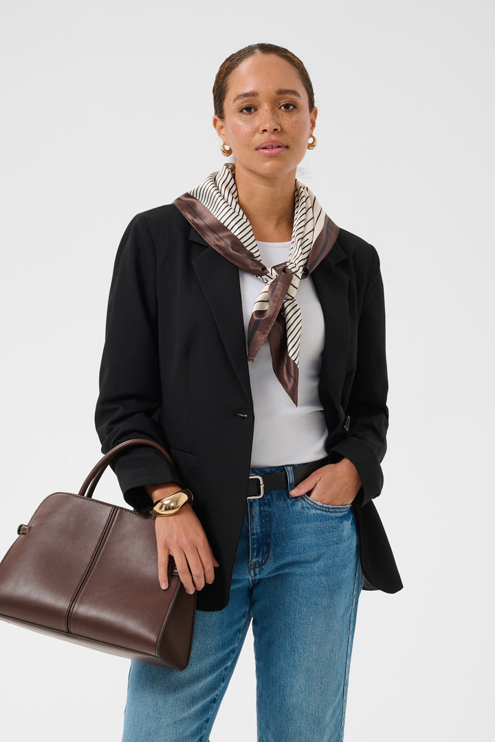 Foulard souple Scarfina - Satiné à rayures graphiques