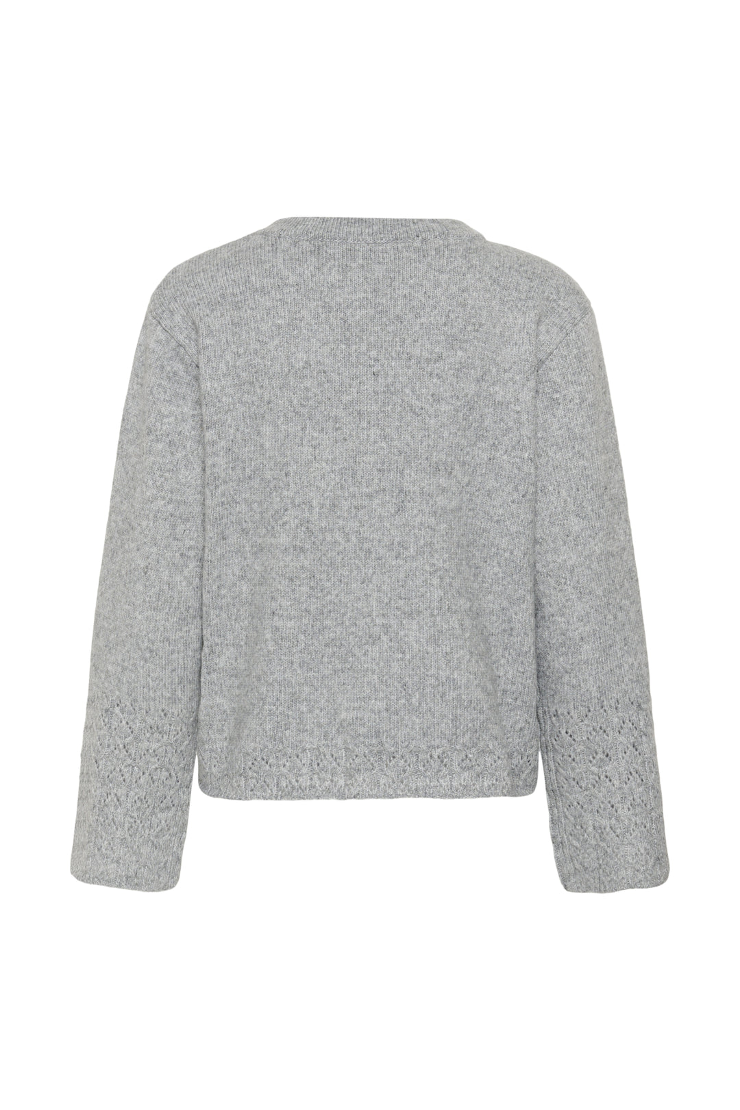Pull de fibres recyclées mélangées Gro - Avec encolure ronde classique et manches longues