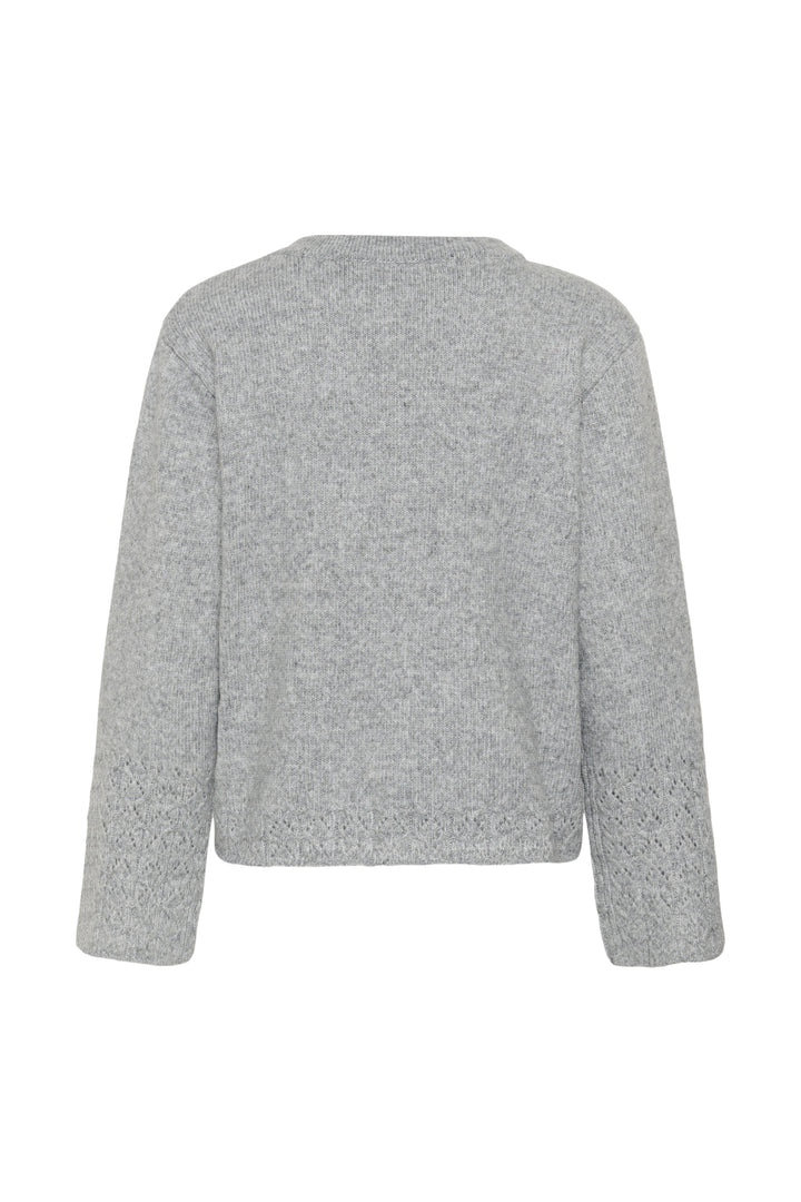 Pull de fibres recyclées mélangées Gro - Avec encolure ronde classique et manches longues