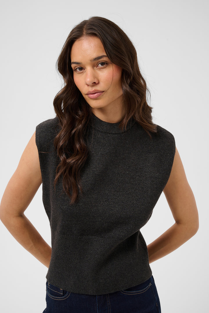 Haut en tricot doux Barbara - Avec encolure ronde classique et coupe épurée