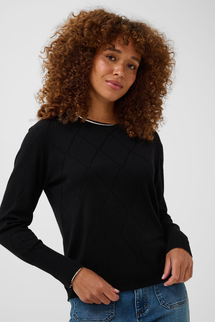 Chandail texturé au motif géométrique Lizza - En viscose écoresponsable