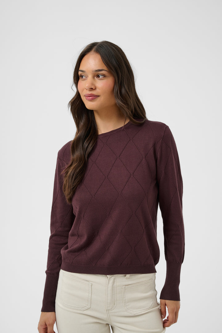 Chandail texturé au motif géométrique Lizza - En viscose écoresponsable