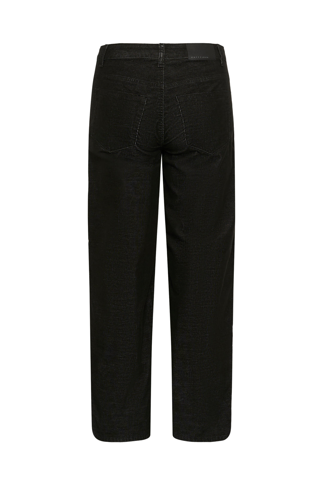 Pantalon droit structuré en coton mélangé Becca - Avec taille haute et poches pratiques