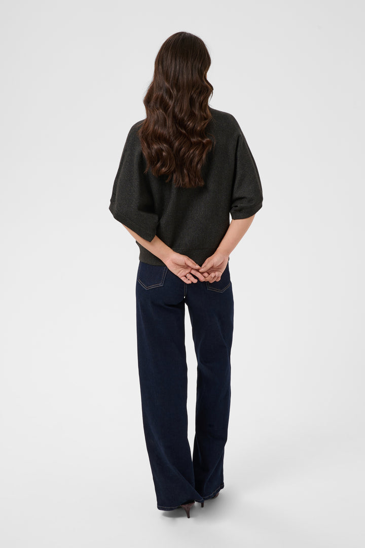 Pull avec encolure ronde et coupe épurée Barbara - À manches courtes en tricot