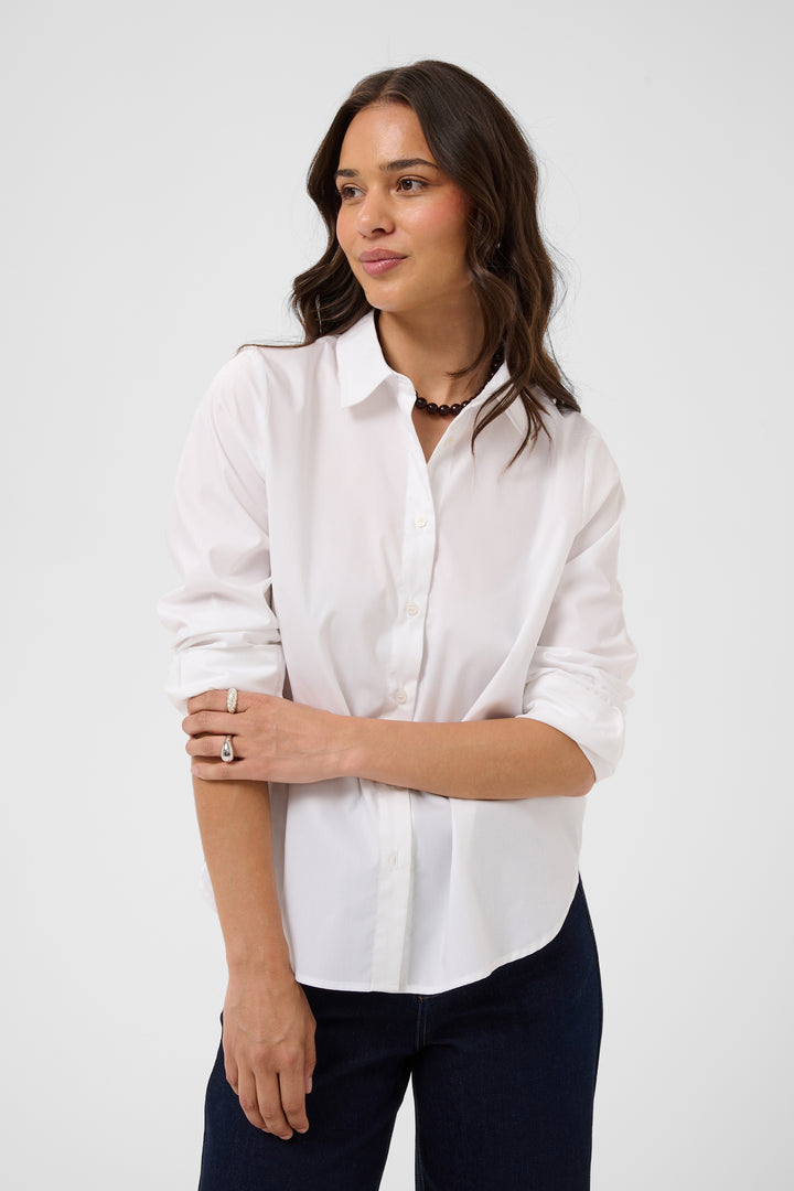 Chemise classique en tissu extensible Georgia - Avec col pointu et boutons ajustés